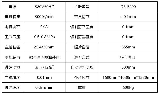 全自动角码锯技术参数